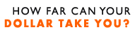 How far can your dollar take you